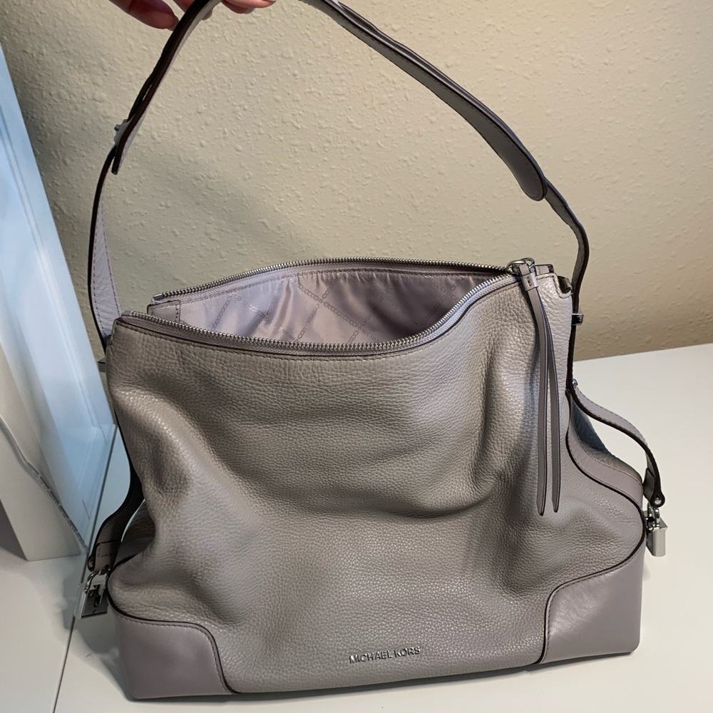 Michael Kors gray shoulder bag with dust bag